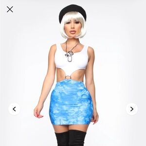 Blue Tie-Dye Women's Skirt